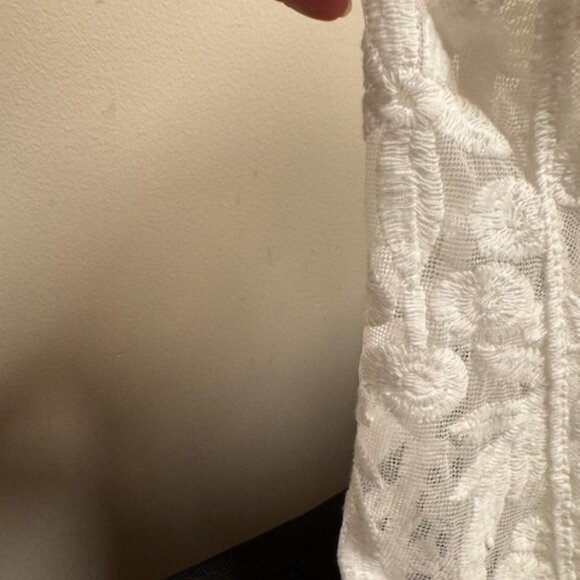 Handmade Lace Trim Tank Top Camisole Shell Scoop-Neck Bohemian Medium - Picture 7 of 10